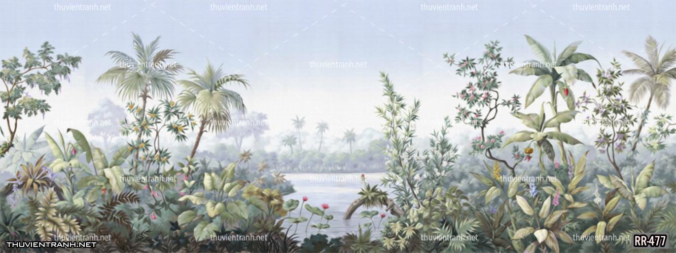 Tranh dán tường rừng rậm nhiệt đới, Tranh vẽ cổ điển, Vintage TropicalRR-477 - Kết quả tìm kiếm tranh tường